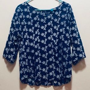 Francesca’s Sheer Flower Top